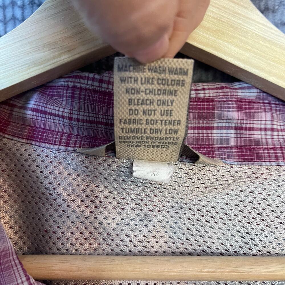 Duluth Trading Shirt Plaid Vented Back Button Front Women XL Cowgirl Western Top - Picture 5 of 7
